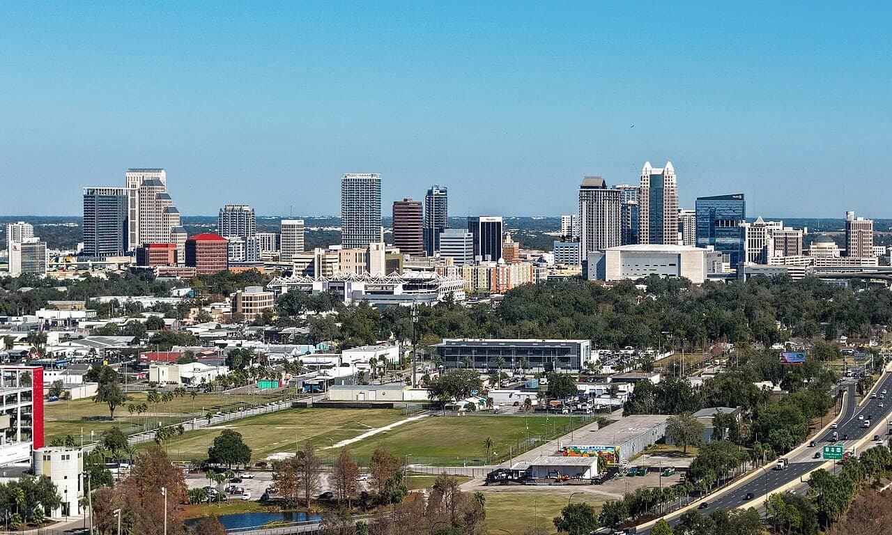 The Orlando, Florida skyline.